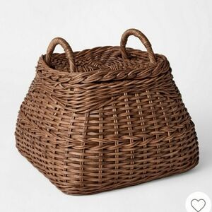 Studio Mcgee Threshold Rattan Basket Square Dark Brown Target 2025